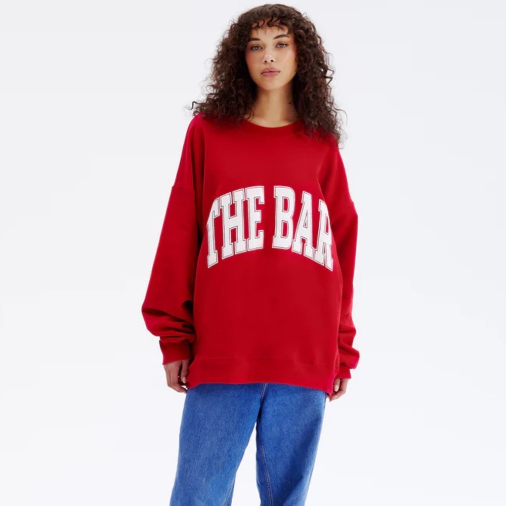 Red 'THE BAR' Graphic Sweatshirt